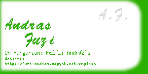 andras fuzi business card